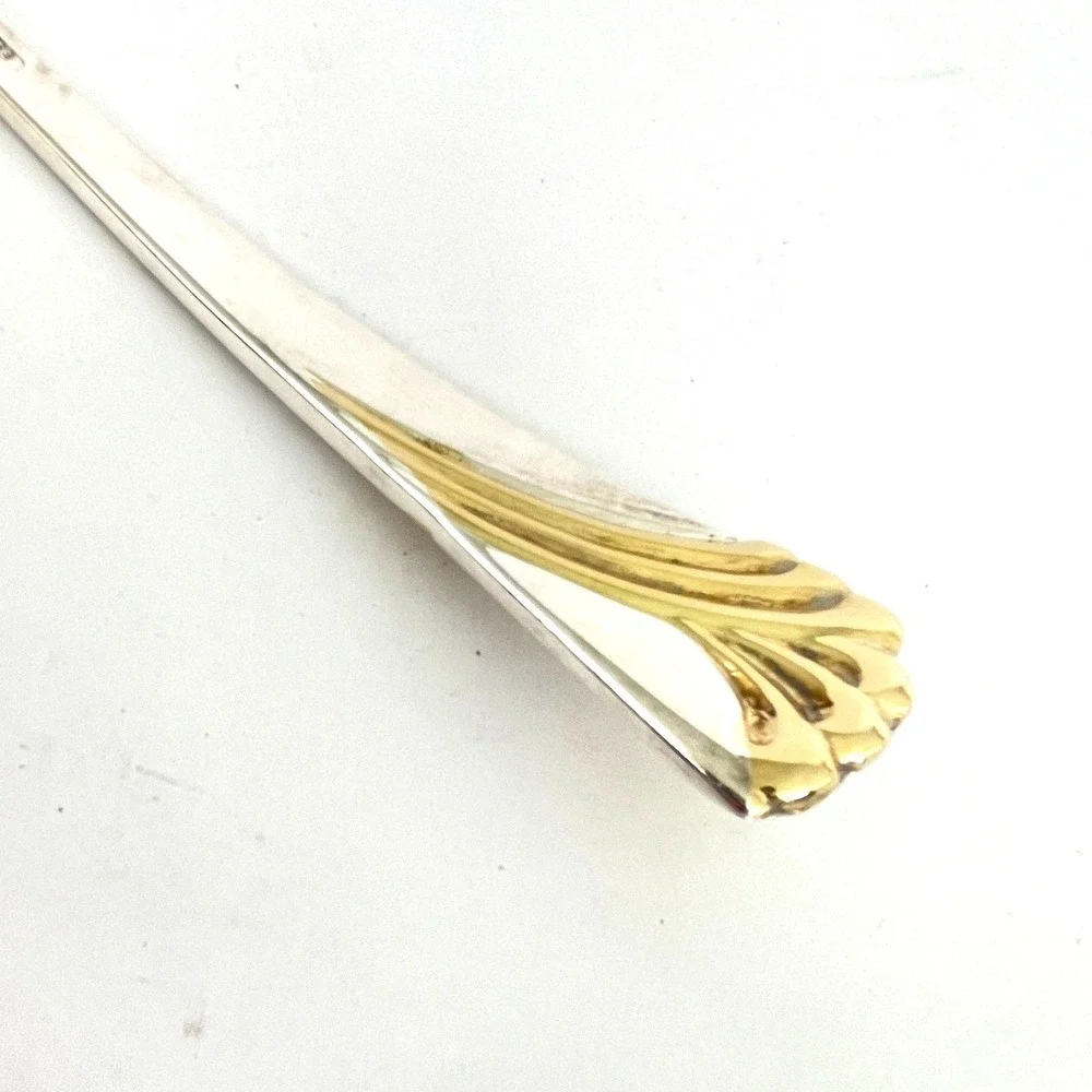Vintage Lenox Silverplate Lasagna spatula Cake Server Gold Accent Italy Engraved
